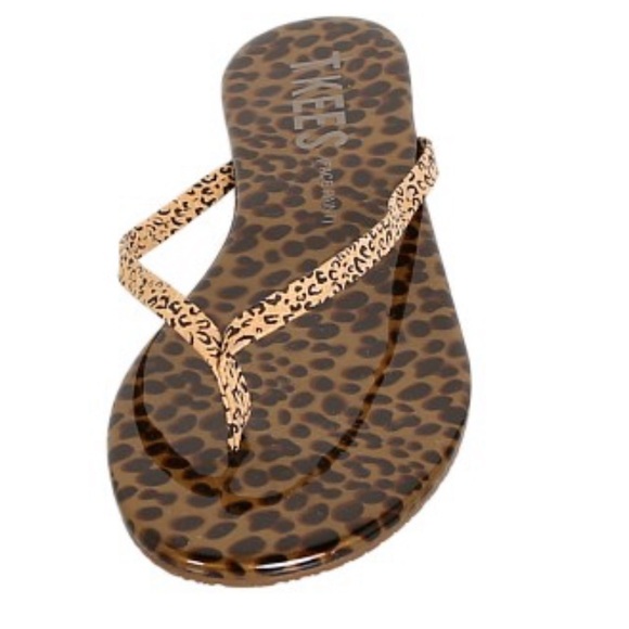 Tkees Face Paint Chatty Cheetah Flip Flops Sandals US 7 EU 38 - Picture 9 of 10